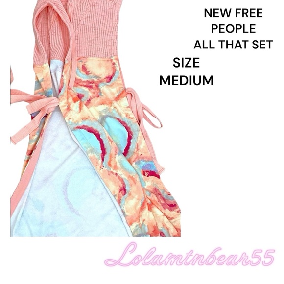 FREE PEOPLE MOVEMENT ALL THAT BRIGHT OPEN SIDE 2 PIECE SET NEW W/TAGS SZ MEDIUM - Picture 8 of 10